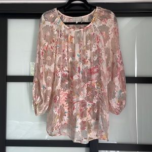 Amanda Bond Marbled Silk Light Weight Blouse